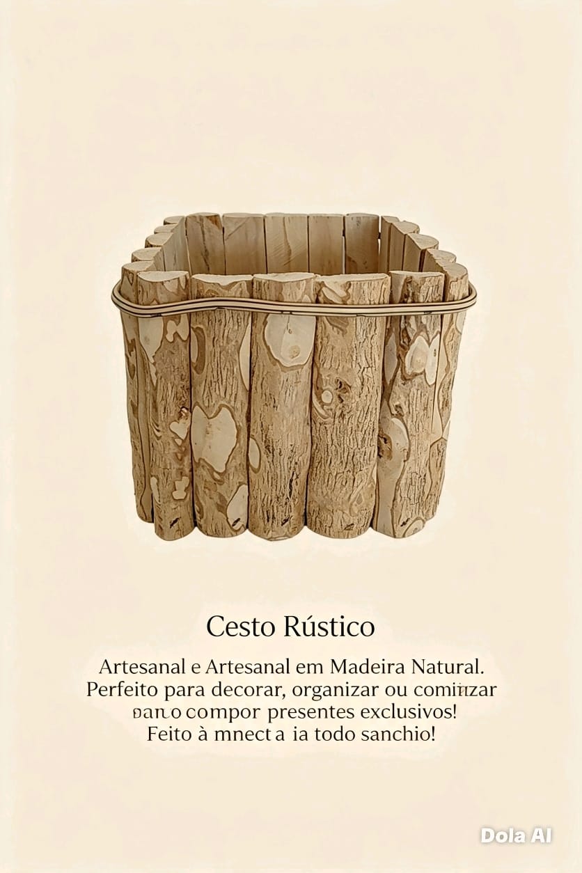 Vaso Rústico de Madeira